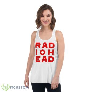 Red Typographic Logo Radiohead Shirt 8 Red Typographic Logo Radiohead Shirt - Women's Flowy Racerback Tank
