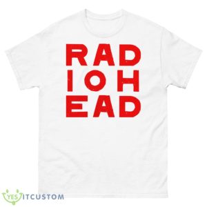 Red Typographic Logo Radiohead Shirt - 500 Men’s Classic Tee Gildan
