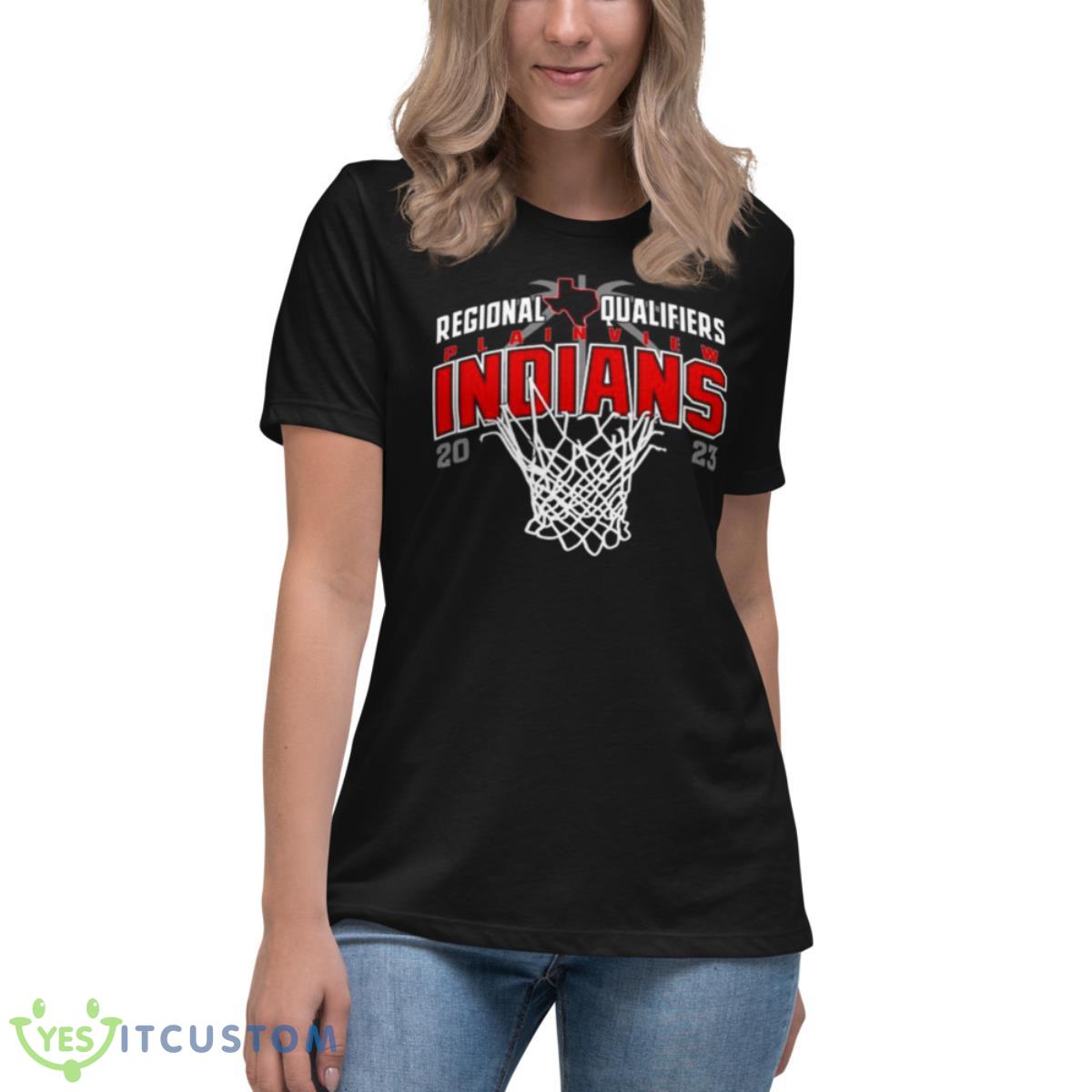Regional Qualifiers Plainview Indians 2023 Shirt 6 Regional Qualifiers Plainview Indians 2023 Shirt - Women's Relaxed Short Sleeve Jersey Tee
