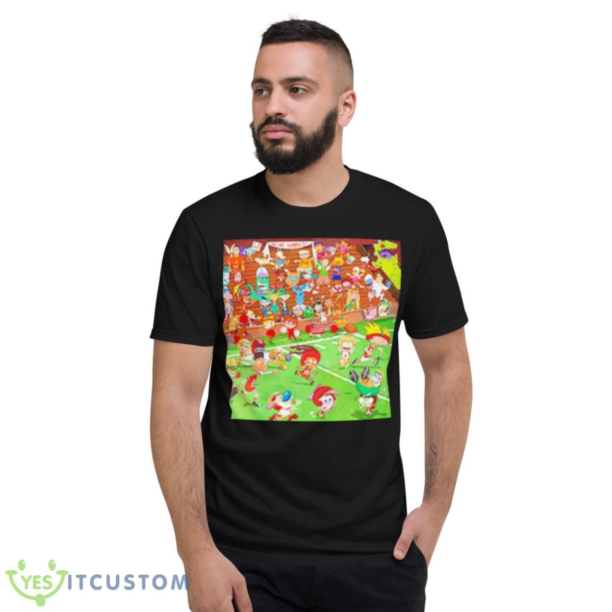 Ren And Stimpy Football Shirt 2 Ren And Stimpy Football Shirt - Short Sleeve T-Shirt