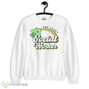 Retro One Lucky Social Worker Shirt - Unisex Heavy Blend Crewneck Sweatshirt