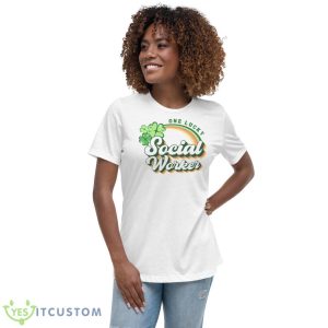 Retro One Lucky Social Worker Shirt - Women's Relaxed Short Sleeve Jersey Tee