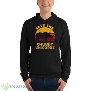 Rhino Save The Chubby Unicorn Shirt - Unisex Fleece Pullover Hoodie