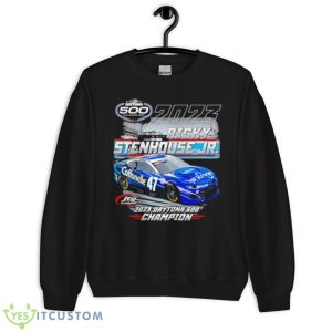 Ricky Stenhouse Jr. Checkered Flag 2023 Daytona 500 Past Champion Shirt - Unisex Crewneck Sweatshirt
