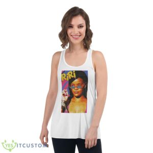 Riri Colored Graphic Rihanna Shirt - Women's Flowy Racerback Tank