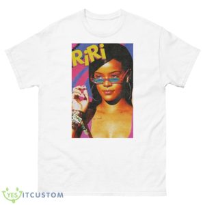 Riri Colored Graphic Rihanna Shirt - 500 Men’s Classic Tee Gildan