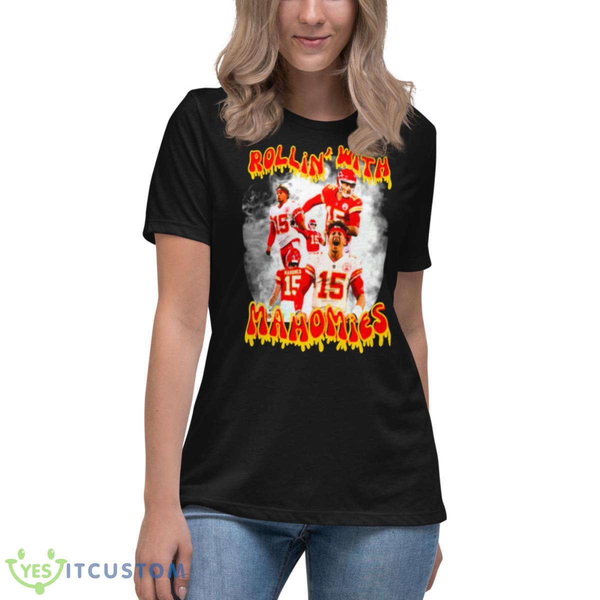 Rollin With Mahomies Kansas City Shirt 6 Rollin With Mahomies Kansas City Shirt - Women's Relaxed Short Sleeve Jersey Tee