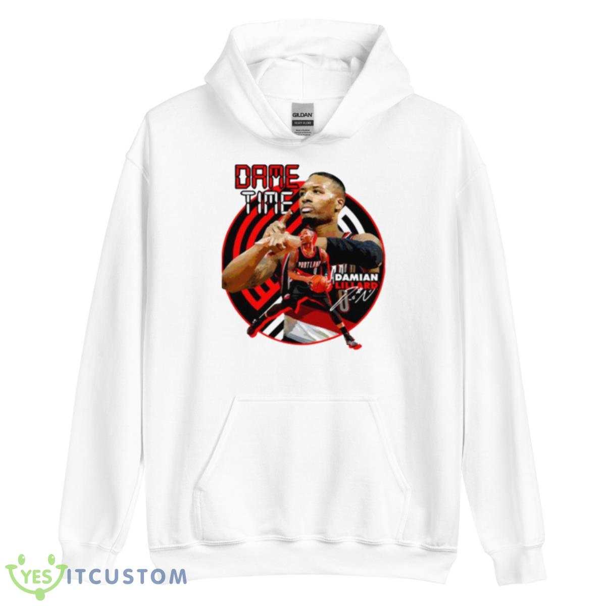 Round Design Damian Lillard Dame Time Signature Shirt 11 Round Design Damian Lillard Dame Time Signature Shirt - Unisex Heavy Blend Hooded Sweatshirt