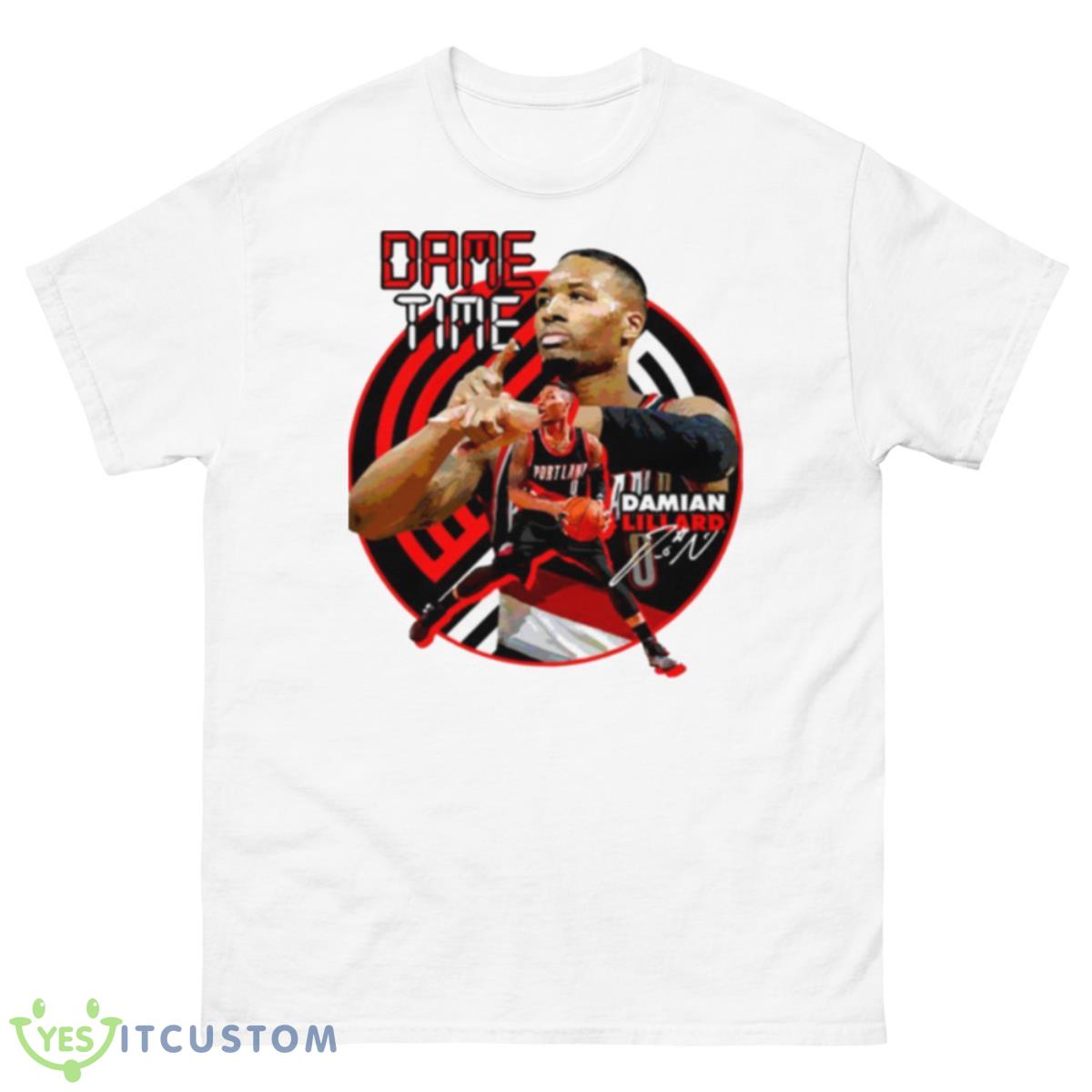 Round Design Damian Lillard Dame Time Signature Shirt 10 Round Design Damian Lillard Dame Time Signature Shirt - 500 Men’s Classic Tee Gildan