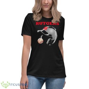 Rutgers Scarlet Knights Batting Helme Shirt - Women's Relaxed Short Sleeve Jersey Tee