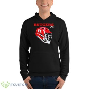 Rutgers Scarlet Knights Lacrosse Helmet Shirt - Unisex Fleece Pullover Hoodie