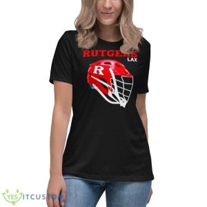 Rutgers Scarlet Knights Lacrosse Helmet Shirt - Women's Relaxed Short Sleeve Jersey Tee
