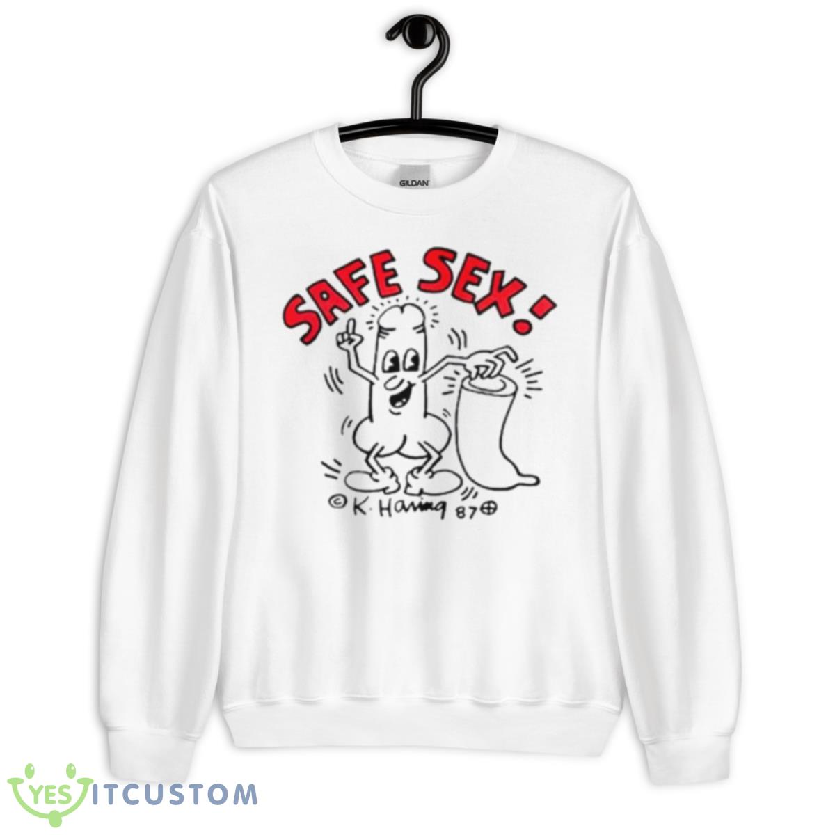 Safe sex keith haring 87 shirt 2 Safe sex keith haring 87 shirt - Unisex Heavy Blend Crewneck Sweatshirt