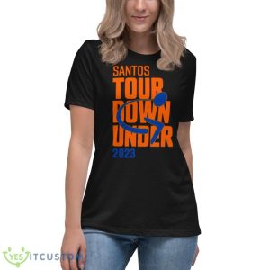 Santos Down Under 2023 New Tour Shirt 11 Santos Down Under 2023 New Tour Shirt - Women's Relaxed Short Sleeve Jersey Tee