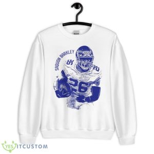 Saquon Barkley New York Vintage Mono Football Shirt - Unisex Heavy Blend Crewneck Sweatshirt