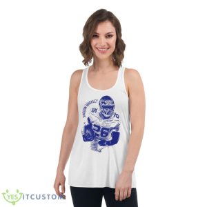 Saquon Barkley New York Vintage Mono Football Shirt - Women's Flowy Racerback Tank