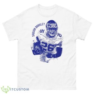 Saquon Barkley New York Vintage Mono Football Shirt - 500 Men’s Classic Tee Gildan