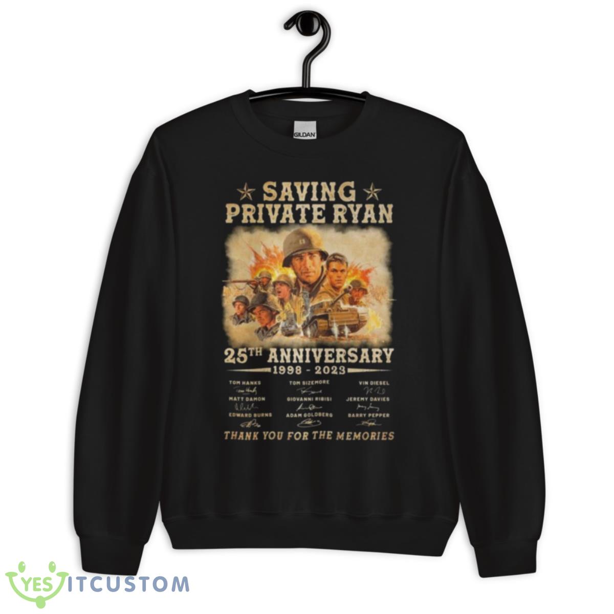 Saving Private Ryan 25th Anniversary 1998 – 2023 Thank You For The Memories Signatures Shirt 3 Saving Private Ryan 25th Anniversary 1998 – 2023 Thank You For The Memories Signatures Shirt - Unisex Crewneck Sweatshirt