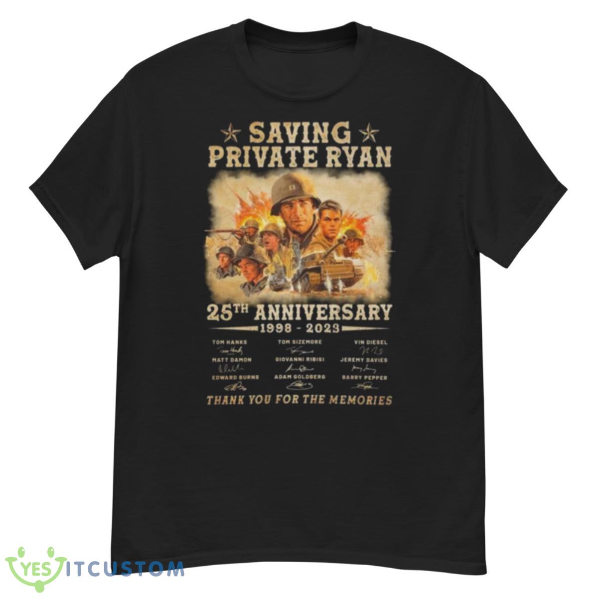 Saving Private Ryan 25th Anniversary 1998 – 2023 Thank You For The Memories Signatures Shirt 12 Saving Private Ryan 25th Anniversary 1998 – 2023 Thank You For The Memories Signatures Shirt - G500 Men’s Classic T-Shirt