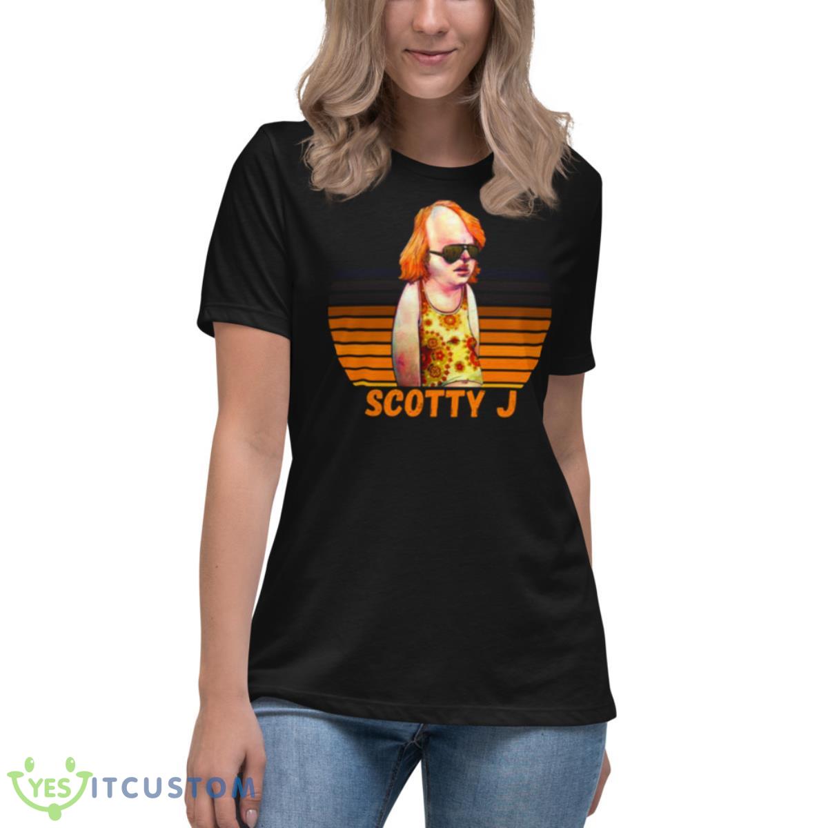 Scotty J Brown Boogie Nights Shirt 6 Scotty J Brown Boogie Nights Shirt - Women's Relaxed Short Sleeve Jersey Tee