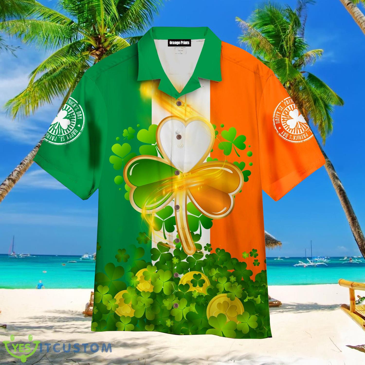 Shamrock St Patrick Day Hawaiian Shirt 2 Shamrock St Patrick Day Hawaiian Shirt Product Photo 1