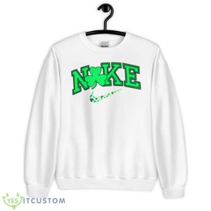 Shamrock St Patricks Day N1KE Swoosh Shirt - Unisex Heavy Blend Crewneck Sweatshirt