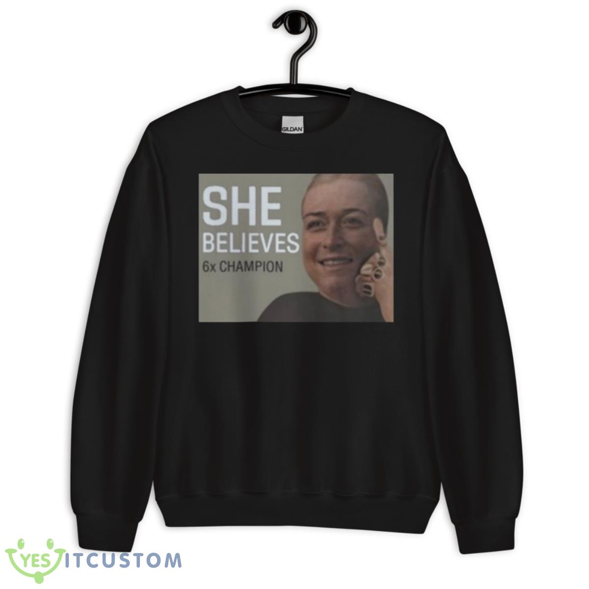 She Believes 6X Champion Shirt 3 She Believes 6X Champion Shirt - Unisex Crewneck Sweatshirt