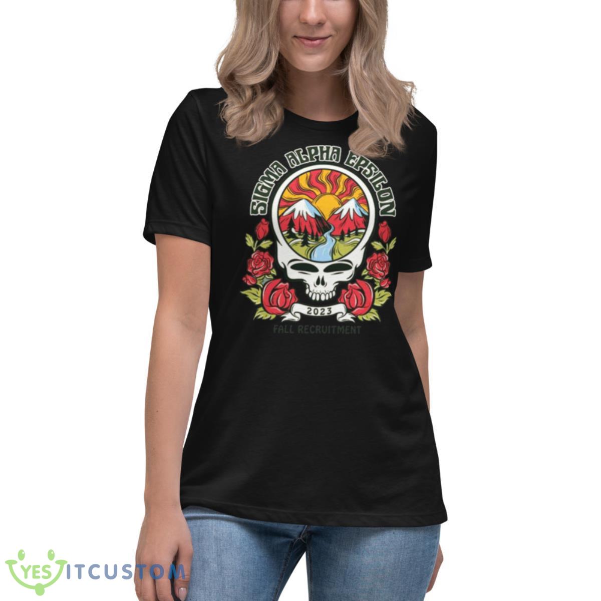 Sigma Alpha Epsilon 2023 Fall RecruitmenShirt 6 Sigma Alpha Epsilon 2023 Fall RecruitmenShirt - Women's Relaxed Short Sleeve Jersey Tee