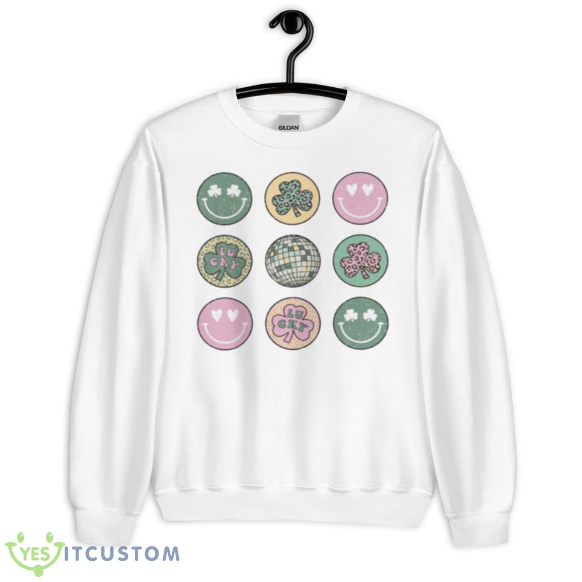 Smiley Clovers St Patricks Day Shirt 2 Smiley Clovers St Patricks Day Shirt - Unisex Heavy Blend Crewneck Sweatshirt