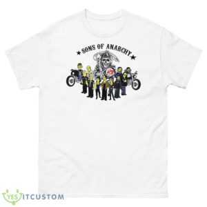 Sons Of Anarchy Simpsonized Sons Shirt - 500 Men’s Classic Tee Gildan