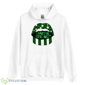 Spartan Strong Michigan State University Lips St Patrick’s Day Shirt - Unisex Heavy Blend Hooded Sweatshirt