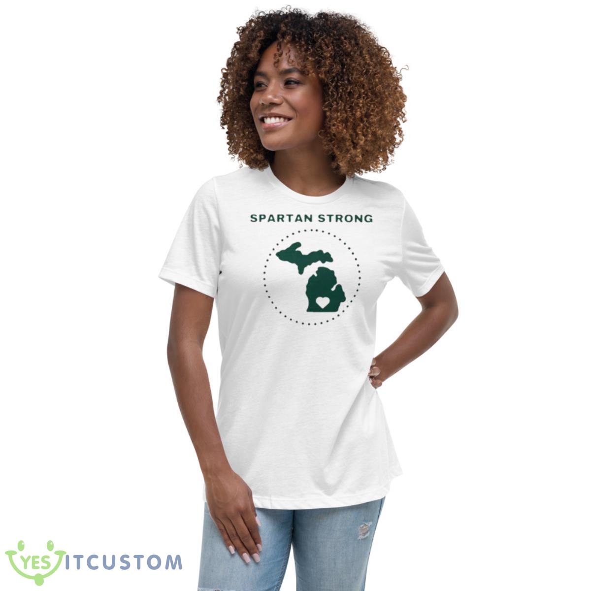 Spartan Strong Trendy Msu Stay Safe Never ForgeShirt 5 Spartan Strong Trendy Msu Stay Safe Never ForgeShirt - Women's Relaxed Short Sleeve Jersey Tee