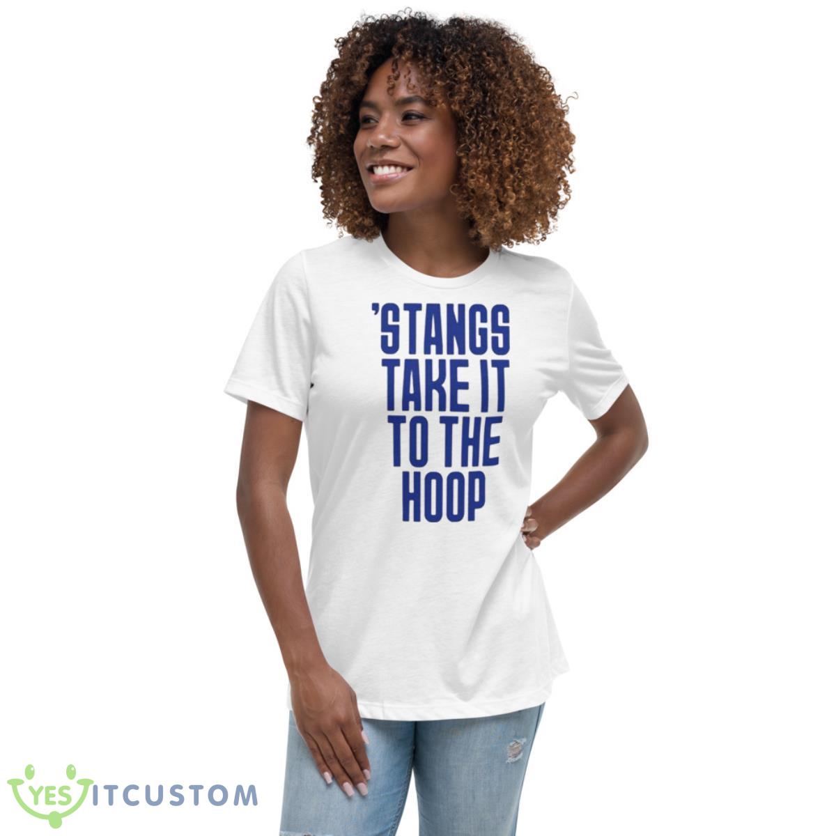 Stangs Take It To The Hoop Shirt 5 Stangs Take It To The Hoop Shirt - Women's Relaxed Short Sleeve Jersey Tee