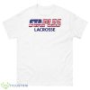 Staples Lacrosse USA Flag Shirt - 500 Men’s Classic Tee Gildan