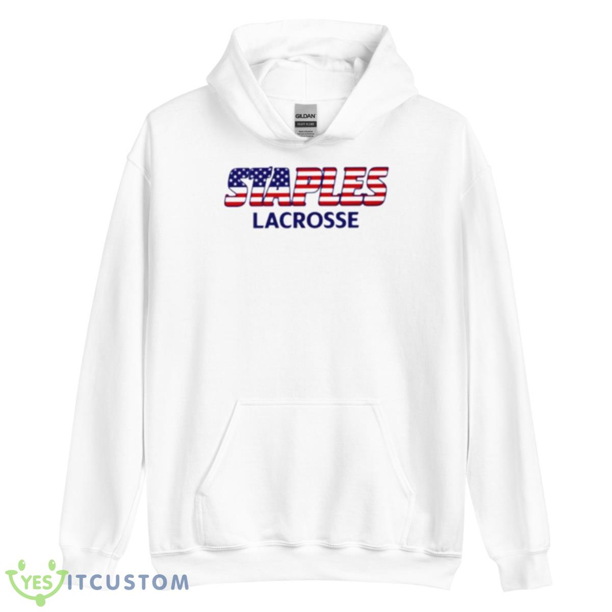 Staples Lacrosse USA Flag Shirt 3 Staples Lacrosse USA Flag Shirt - Unisex Heavy Blend Hooded Sweatshirt