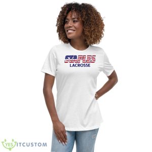 Staples Lacrosse USA Flag Shirt 9 Staples Lacrosse USA Flag Shirt - Women's Relaxed Short Sleeve Jersey Tee
