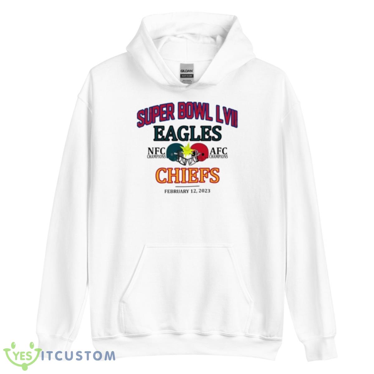 Super Bowl LVII 2023 NFC Champions Vs AFC Champions Shirt 3 Super Bowl LVII 2023 NFC Champions Vs AFC Champions Shirt - Unisex Heavy Blend Hooded Sweatshirt