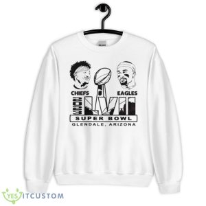 Super Bowl Lvii 2023 Patrick Mohames Vs Jalen Hurt Shirt - Unisex Heavy Blend Crewneck Sweatshirt