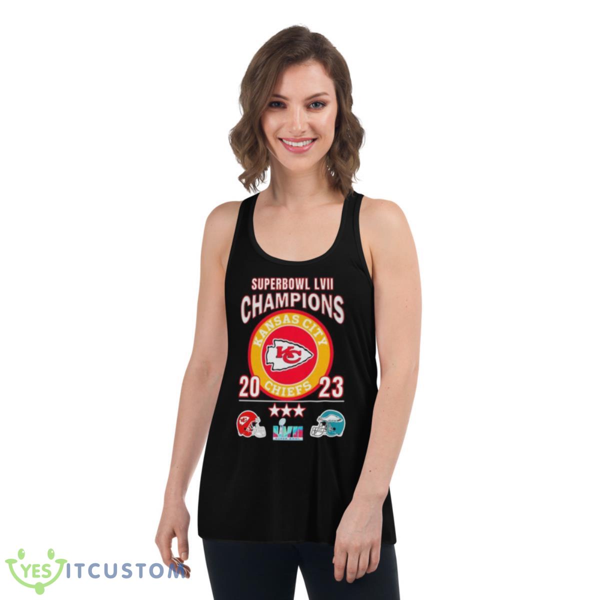 Super Bowl LVII Champions 2023 Chiefs Vs Eagles Shirt 5 Super Bowl LVII Champions 2023 Chiefs Vs Eagles Shirt - Women's Flowy Racerback Tank
