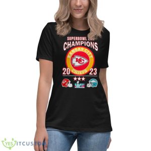 Super Bowl LVII Champions 2023 Chiefs Vs Eagles Shirt 11 Super Bowl LVII Champions 2023 Chiefs Vs Eagles Shirt - Women's Relaxed Short Sleeve Jersey Tee