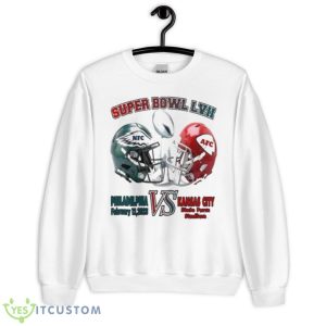 Super Bowl LVII Philadelphia Vs Kansas City 2023 Shirt - Unisex Heavy Blend Crewneck Sweatshirt