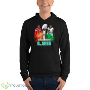Superbowl Lvii Eagles Chiefs Kansas City Shirt - Unisex Fleece Pullover Hoodie