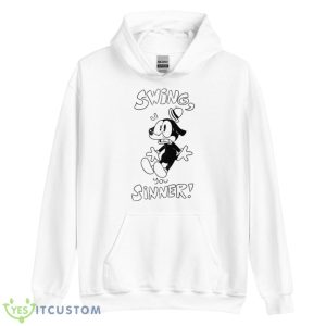 Swing You Sinners The Cuphead Show Shirt - Unisex Heavy Blend Hooded Sweatshirt