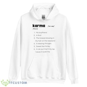Taylor Swift Karma Definition Shirt - Unisex Heavy Blend Hooded Sweatshirt