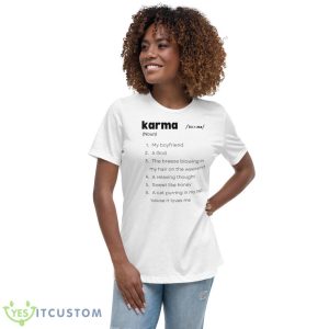 Taylor Swift Karma Definition Shirt - Women's Relaxed Short Sleeve Jersey Tee