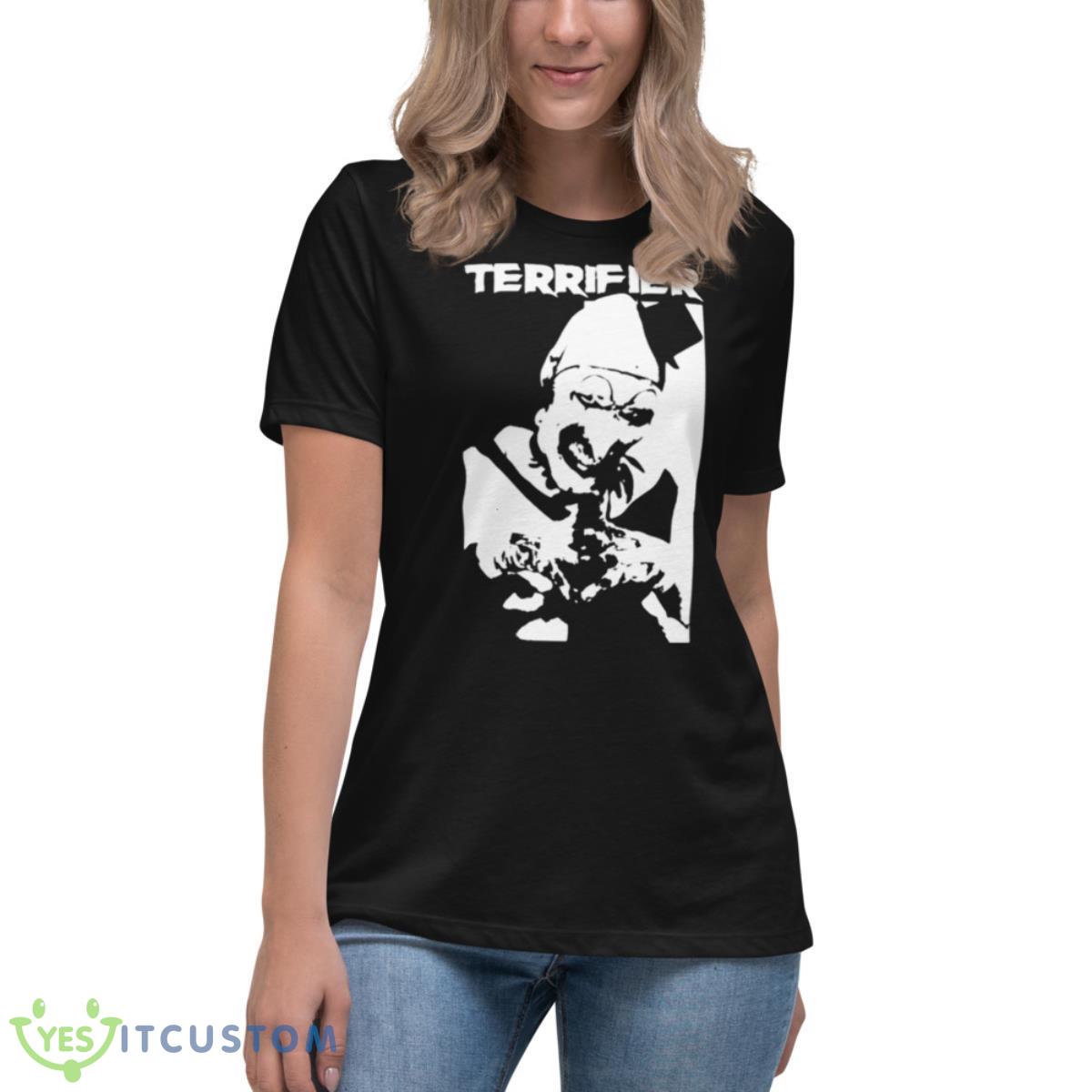 Terrifier That’s The Bad Guy Shirt 6 Terrifier That’s The Bad Guy Shirt - Women's Relaxed Short Sleeve Jersey Tee