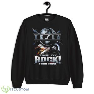 Tesla Time To Rock Brian1 2023 New Tour Shirt - Unisex Crewneck Sweatshirt