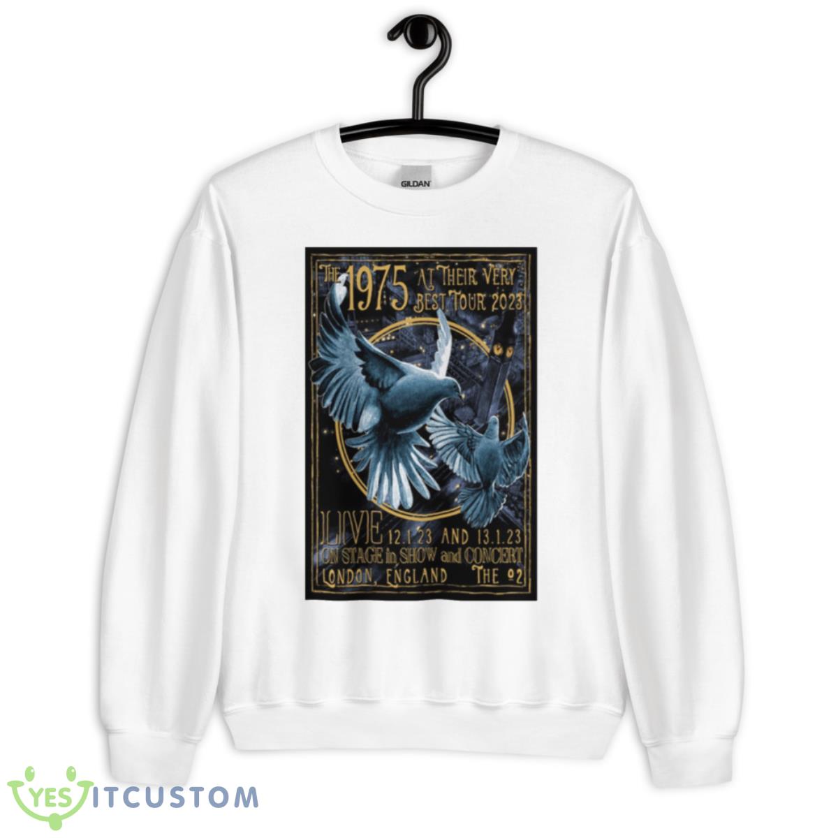 The 1975 London 2023 Jan 12th & 13th The O2 Arena England On Stage In Show And Concert Shirt 11 The 1975 London 2023 Jan 12th & 13th The O2 Arena England On Stage In Show And Concert Shirt - Unisex Heavy Blend Crewneck Sweatshirt