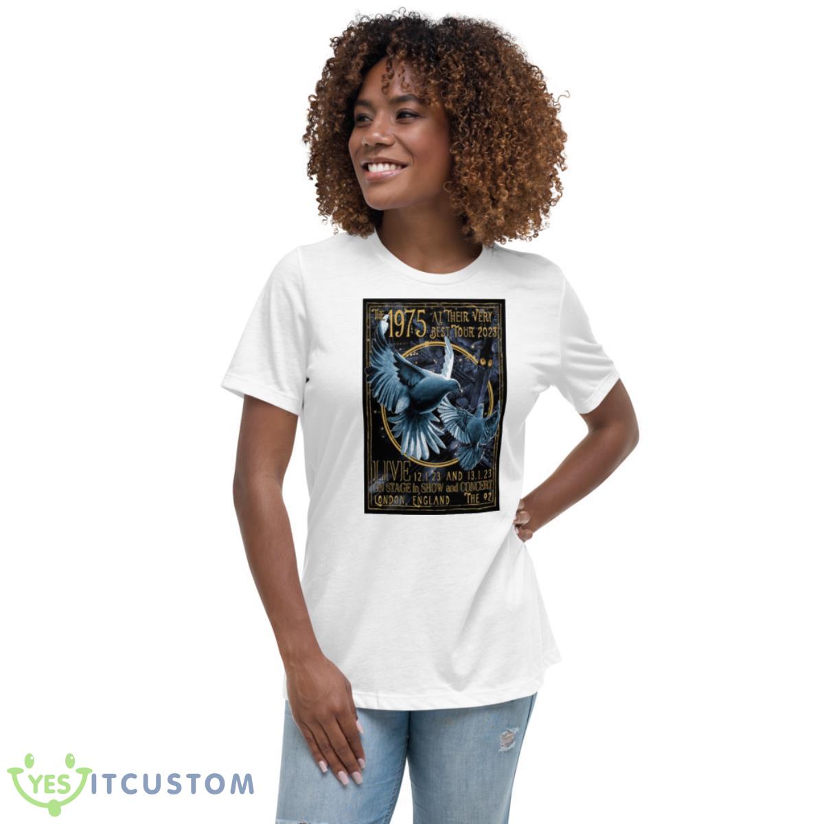 The 1975 London 2023 Jan 12th & 13th The O2 Arena England On Stage In Show And Concert Shirt 5 The 1975 London 2023 Jan 12th & 13th The O2 Arena England On Stage In Show And Concert Shirt - Women's Relaxed Short Sleeve Jersey Tee