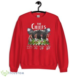The Chiefs Abbey Road Patrick Mahomes Travis Kelce Walking Signatures Shirt Product Photo 2